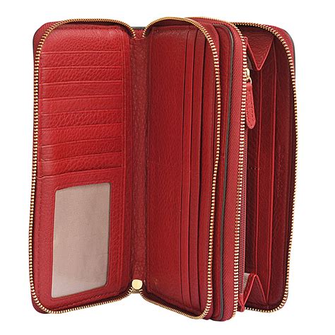 large double zippered women's wallet